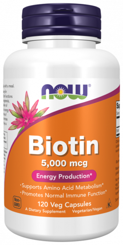 NOW Biotin, Биотин, 120 капсул