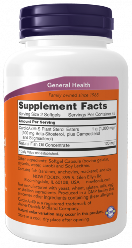 NOW Beta-Sitosterol Plant Sterols, 90 капсул