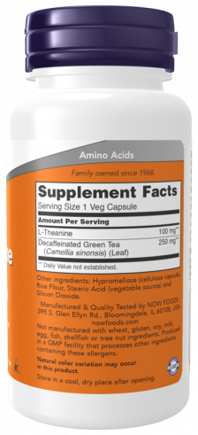 NOW L-Theanine 100 mg, 90 капсул