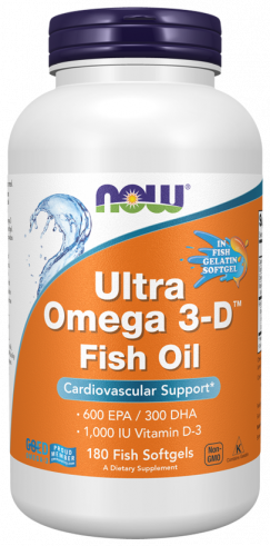 NOW Ultra Omega-3, Ультра Омега-3, 180 капсул