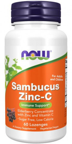 NOW Sambucus Zinc-C, 60 таблеток