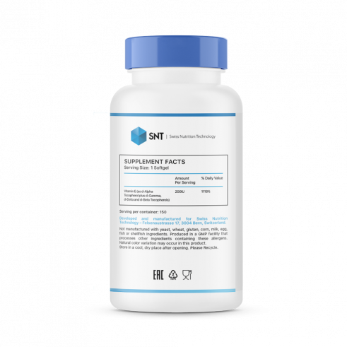 SNT Vitamin E, 150 капсул